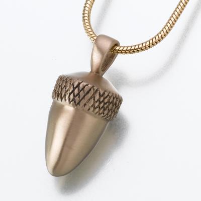 bronze acorn cremation pendant necklace